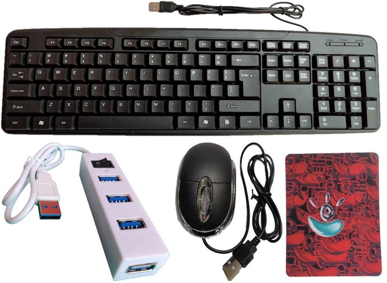 ANJO Wired Keyboard-LED Mouse-Pad-USB Hub 2.0 Combo Set-image-31