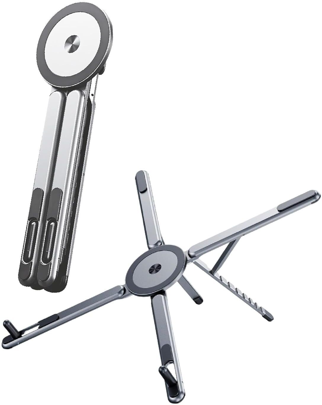 4MADSFASHION Adjustable Laptop Stand | Magnetic Phone Holder Tripod for MagSafe MDS11 Aluminium Floor Stand Laptop Stand with Adjustable Height Compatible with Universal Laptops-image-13