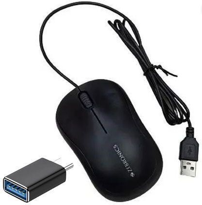 ZEBRONICS Comfort Wired Mouse, C-OTG (Pack of 2) Combo Set-picture-46