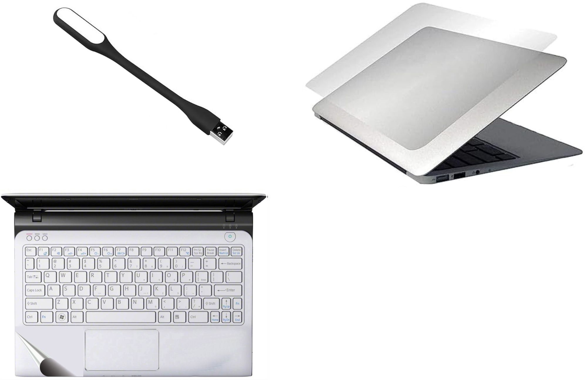 Adefex Transparent Laptop Skin-Full Trackpad Protector-USB LED Light-14 inch Combo Set-picture-30