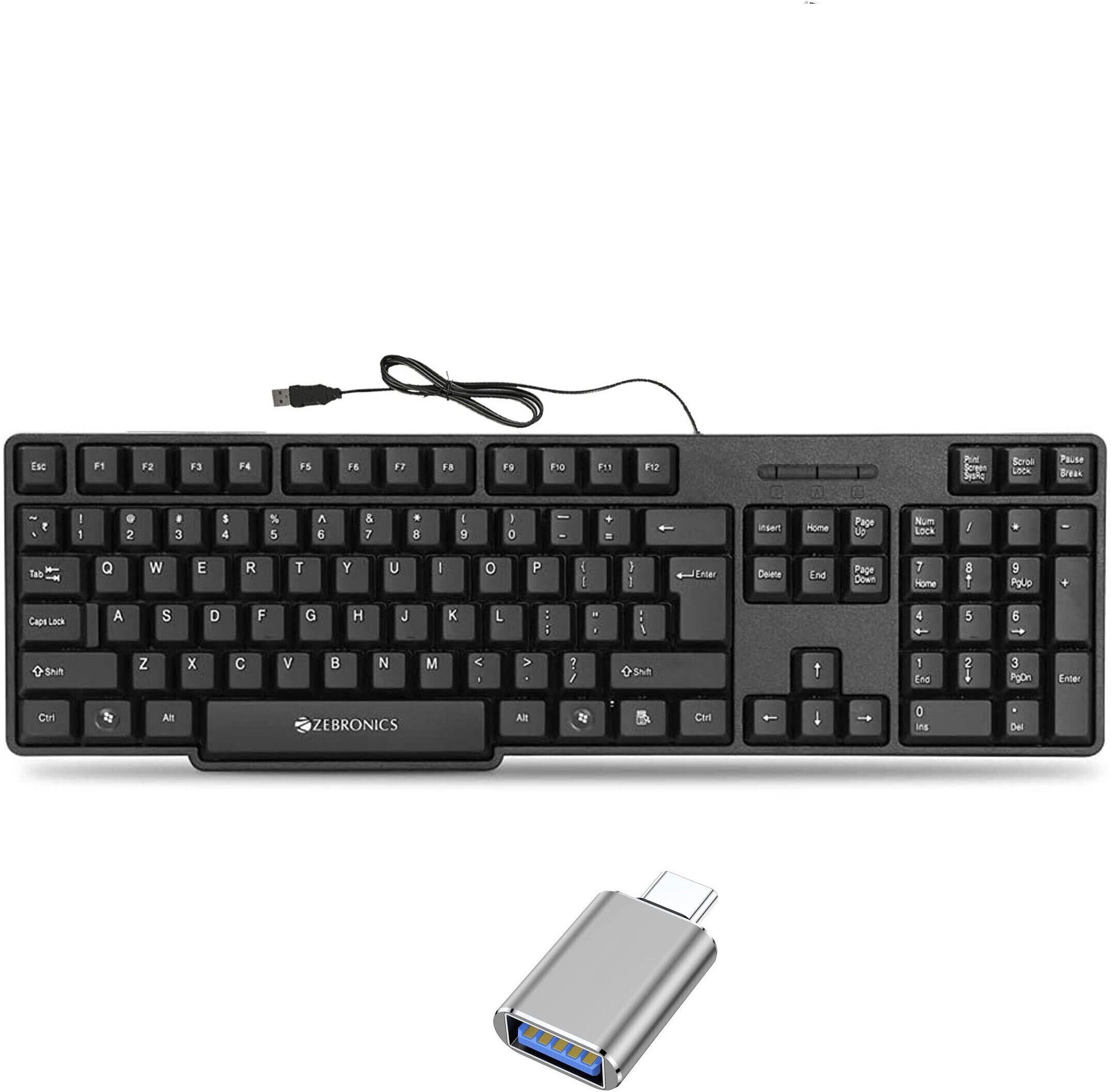 ZEBRONICS K20 Keyboard, C-OTG (Set of 2). Combo Set-image-46
