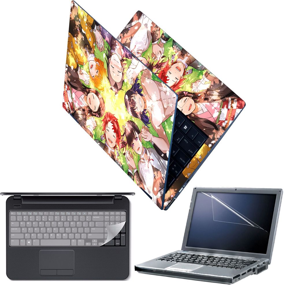 Techfit Full Body Laptop Skin with Screen Guard and Key Guard - Anime Demon Slayer DS2 Combo Set-image-26