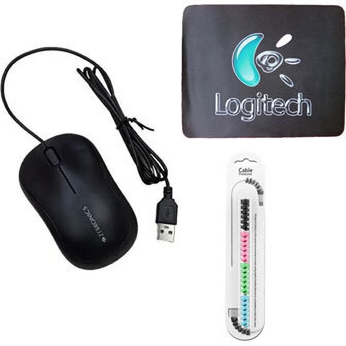 ZEBRONICS Wired Mouse, MousePad & Cable Protector Combo Set-picture-25