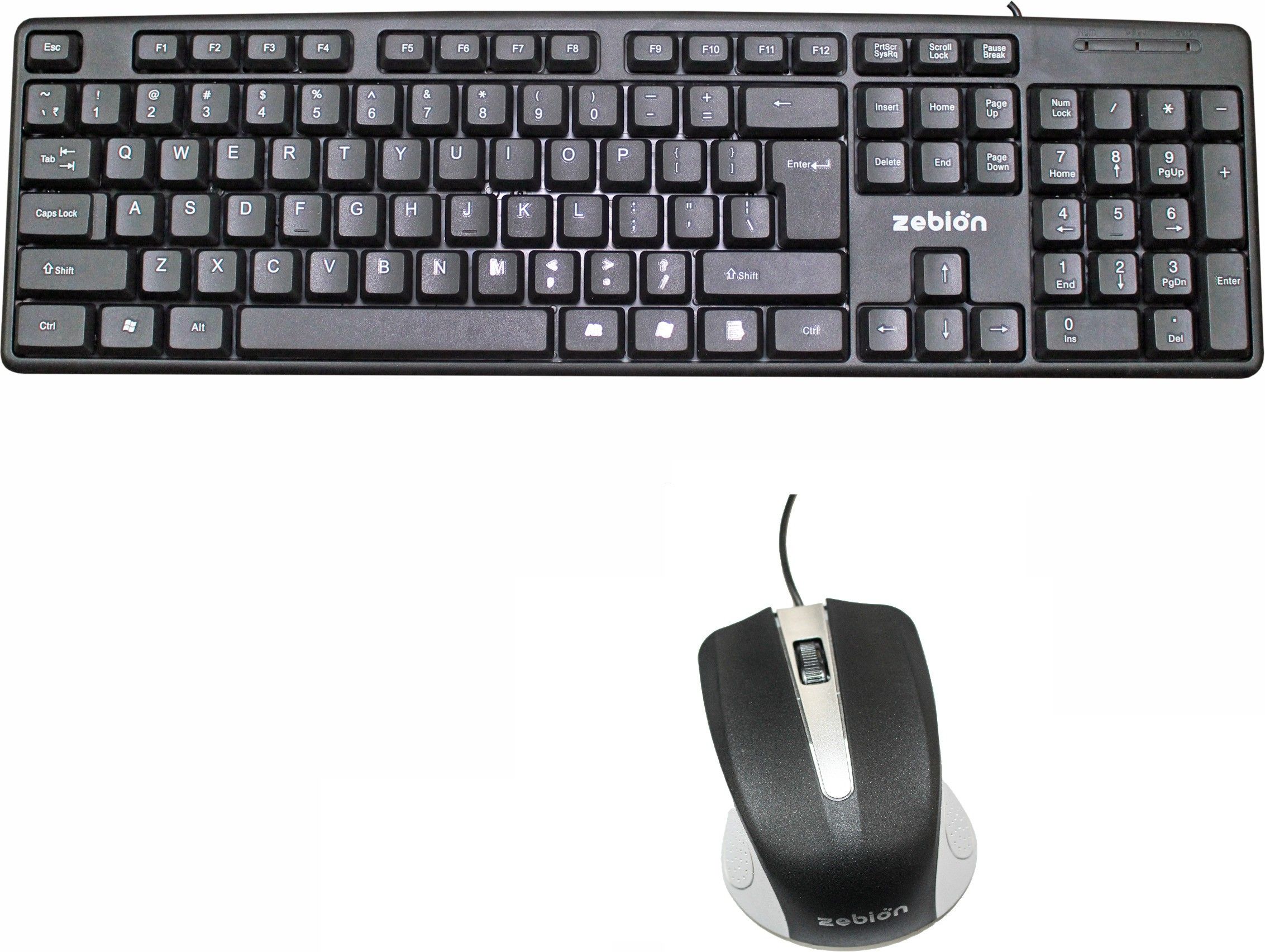 zebion K500 Wired Keyboard + Rocky Wired Optical Mouse Combo Set-image-14
