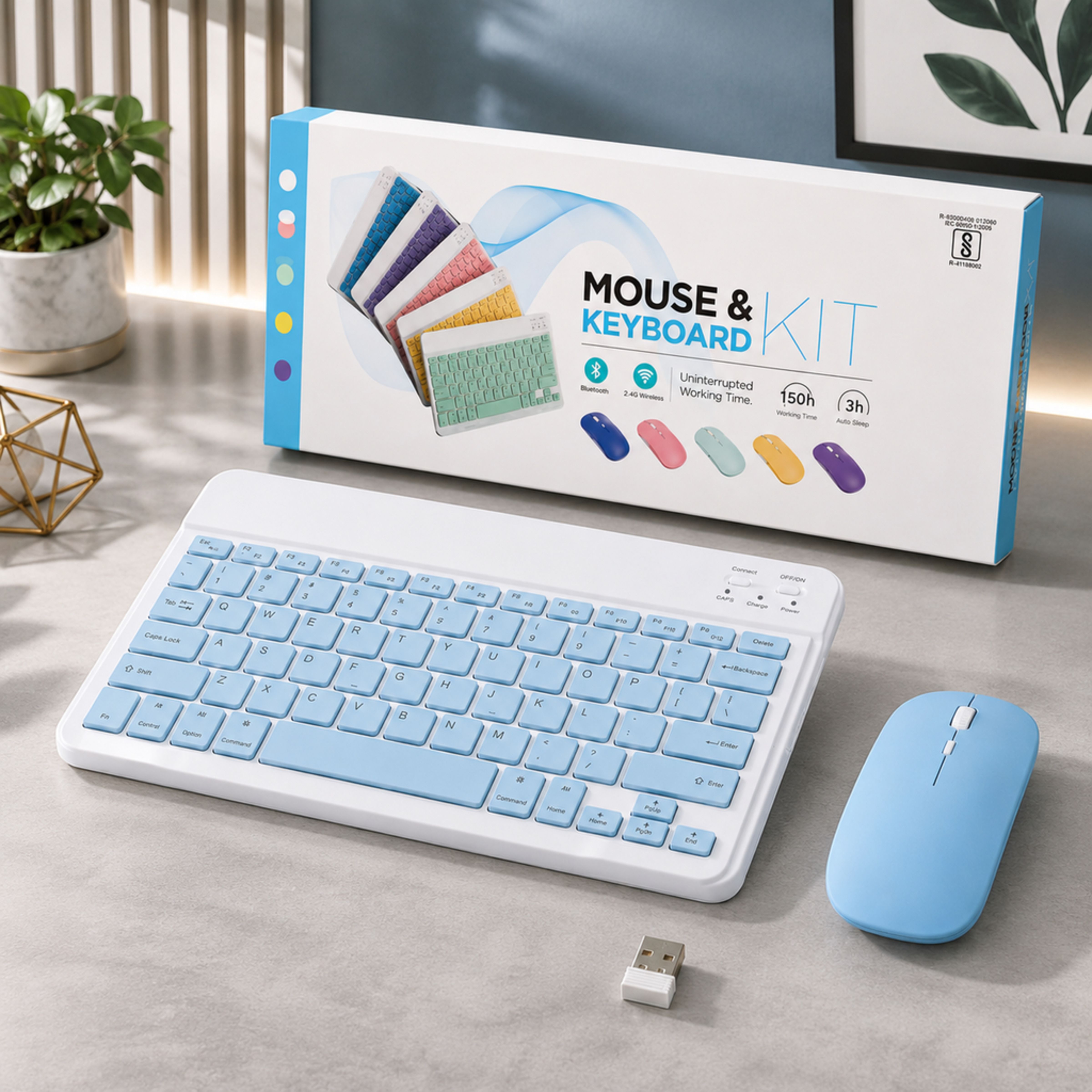 SATNAM Wireless Keyboard Mouse Combo| Dual Mode Support Combo Set-picture-24