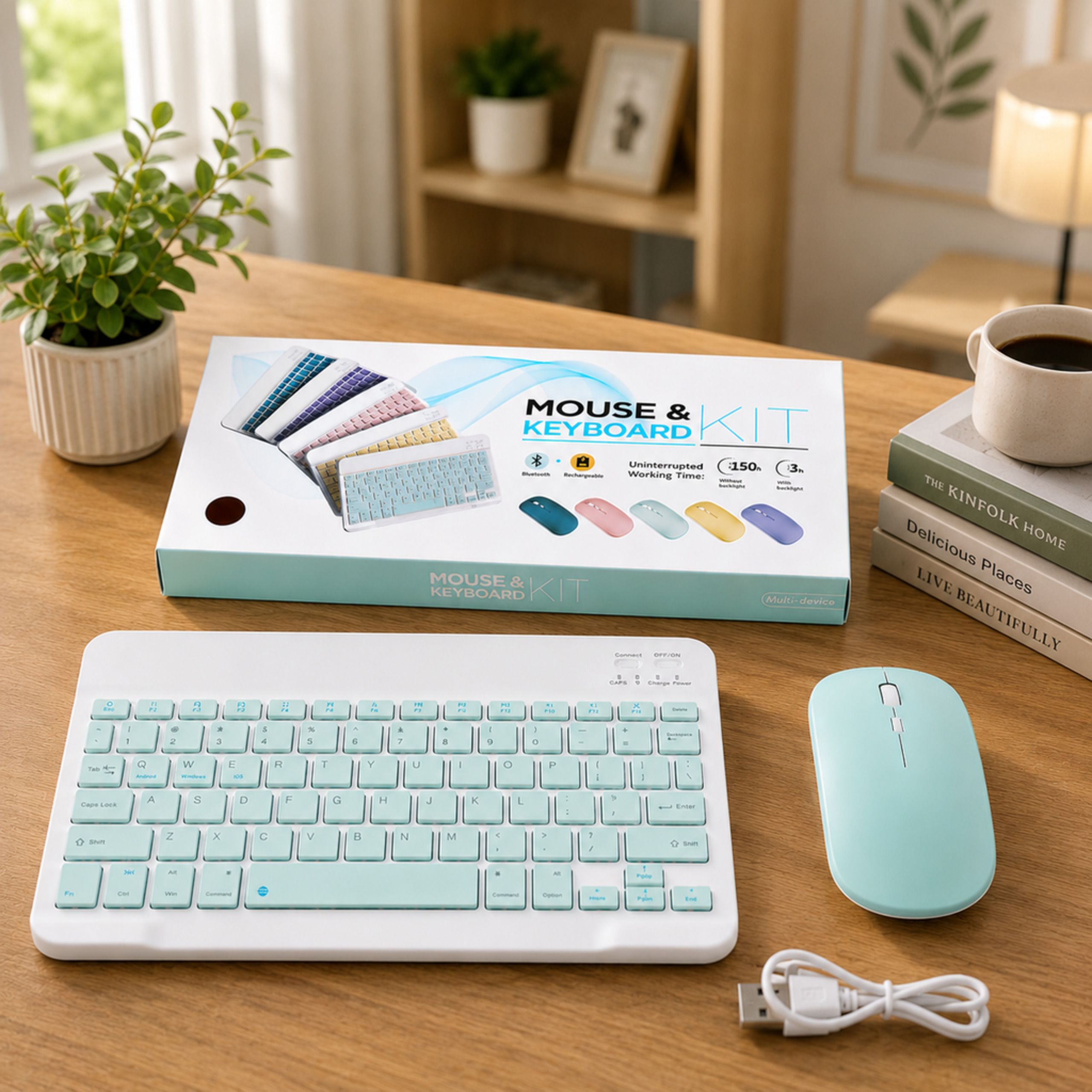 SATNAM Bluetooth Keyboard and Mouse Kit | Plug & Play Combo Set-picture-14