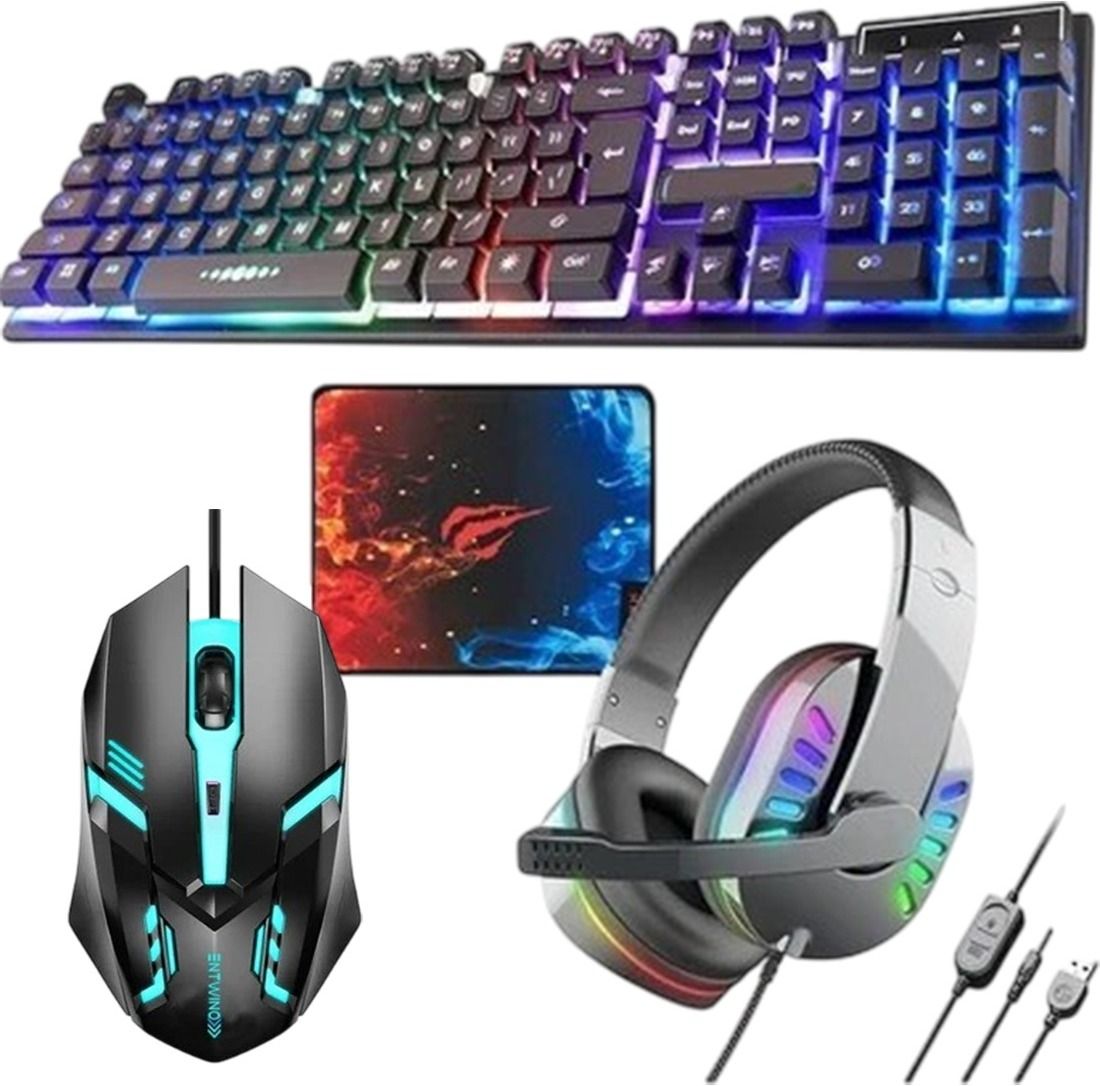 ENTWINO 4-1 Gaming Keyboard & Mouse Combo With Gaming Headphone + Mousepad Combo Set-picture-19