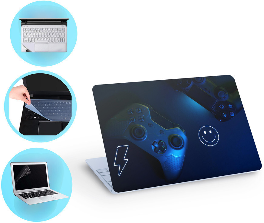SDM 4in1 Combo Laptop Skin with Palmrest Skin, Screen Guard and Key Guard, set418 Combo Set image 1