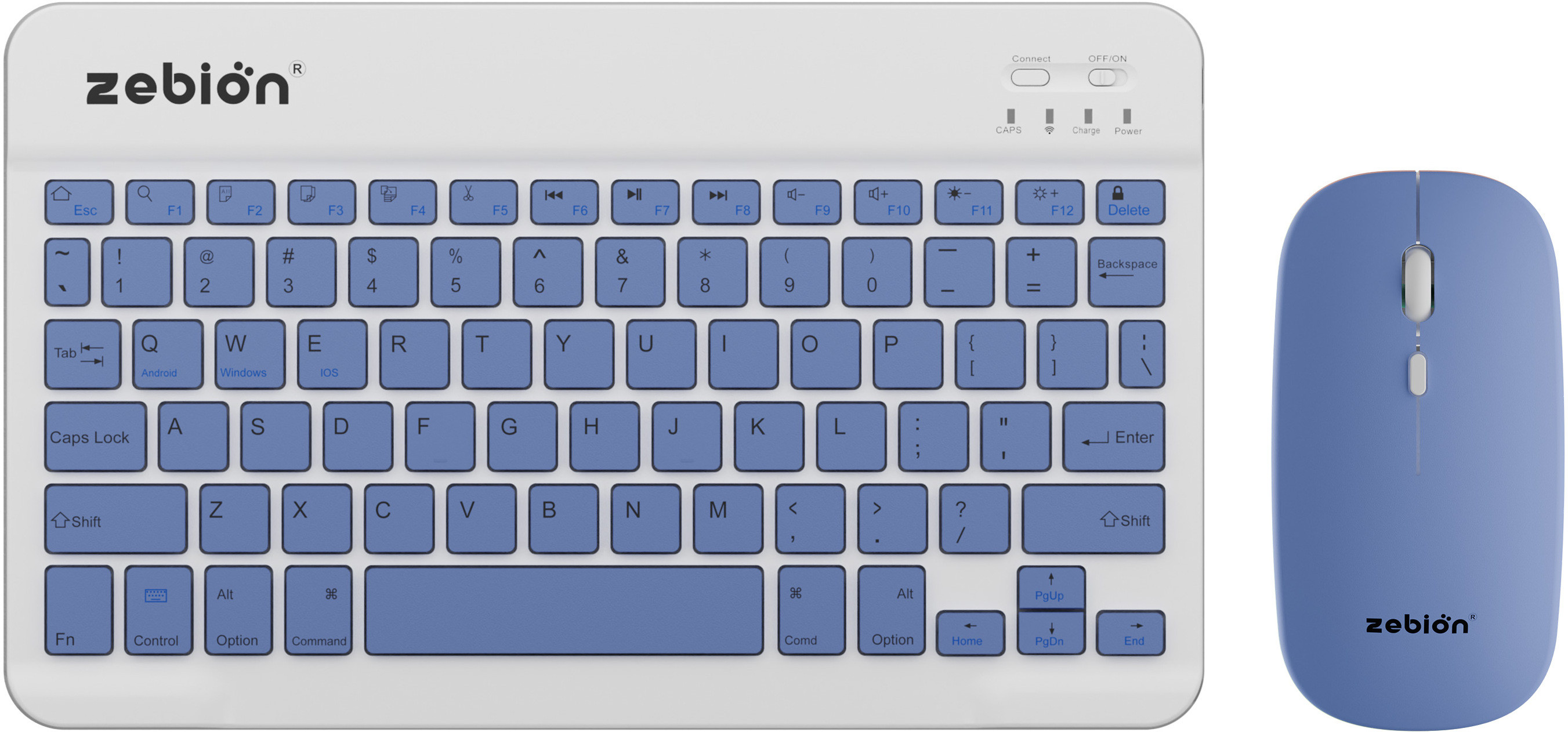 zebion G2800 Bluetooth Keyboard & Mouse Combo (Type-C Rechargeable upto 150Hr Worktime, Combo Set image 1
