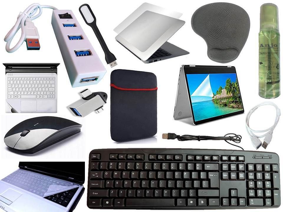 ANJO KeyboardWirelesMouse-WPad-Hub-Clnr-2n1OTG-Ext-LED-Skin-14.6iScrn&KeyGuard&Sleeve Combo Set-image-49