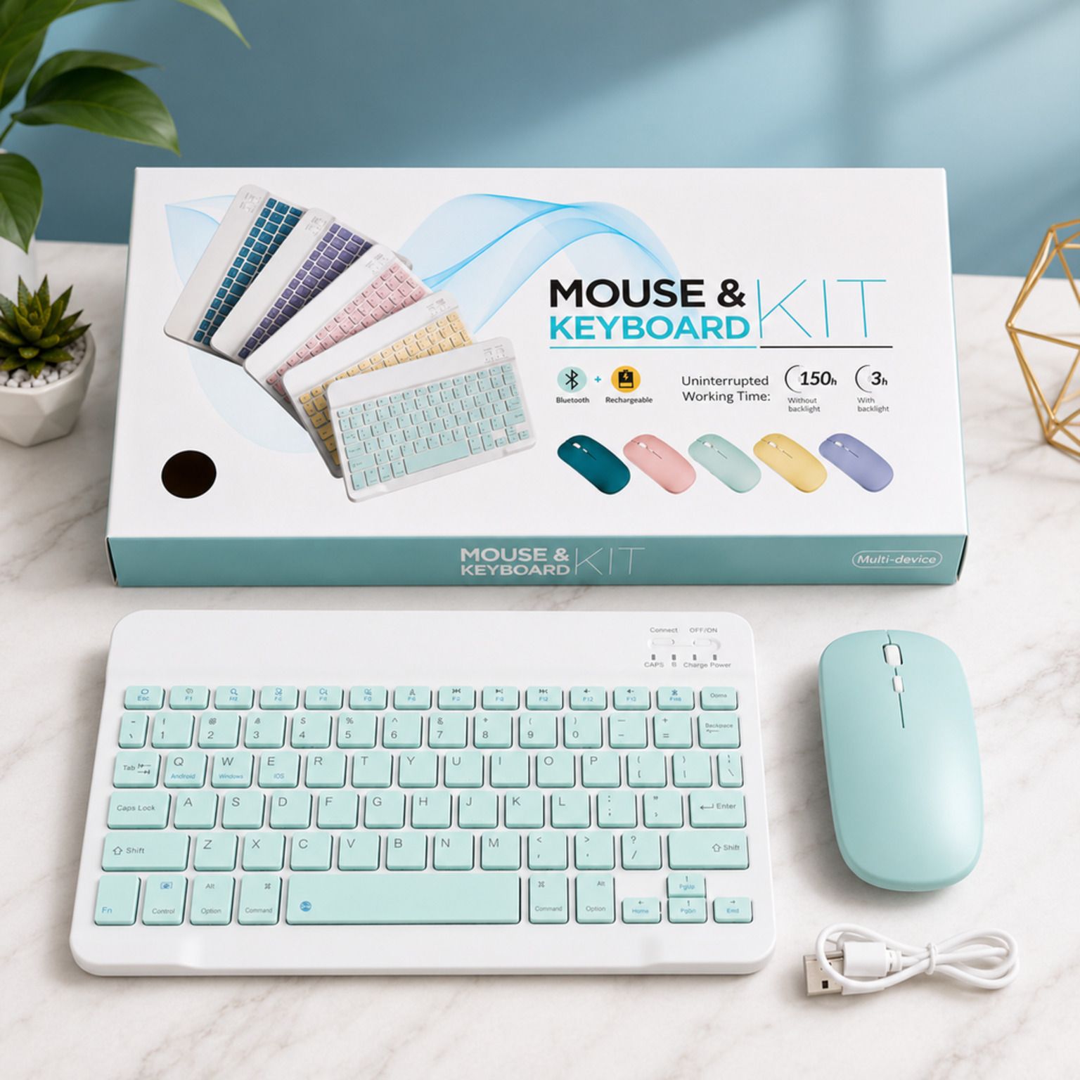 SATNAM Rechargeable Wireless Keyboard Mouse Set | Slim Design Combo Set-picture-22