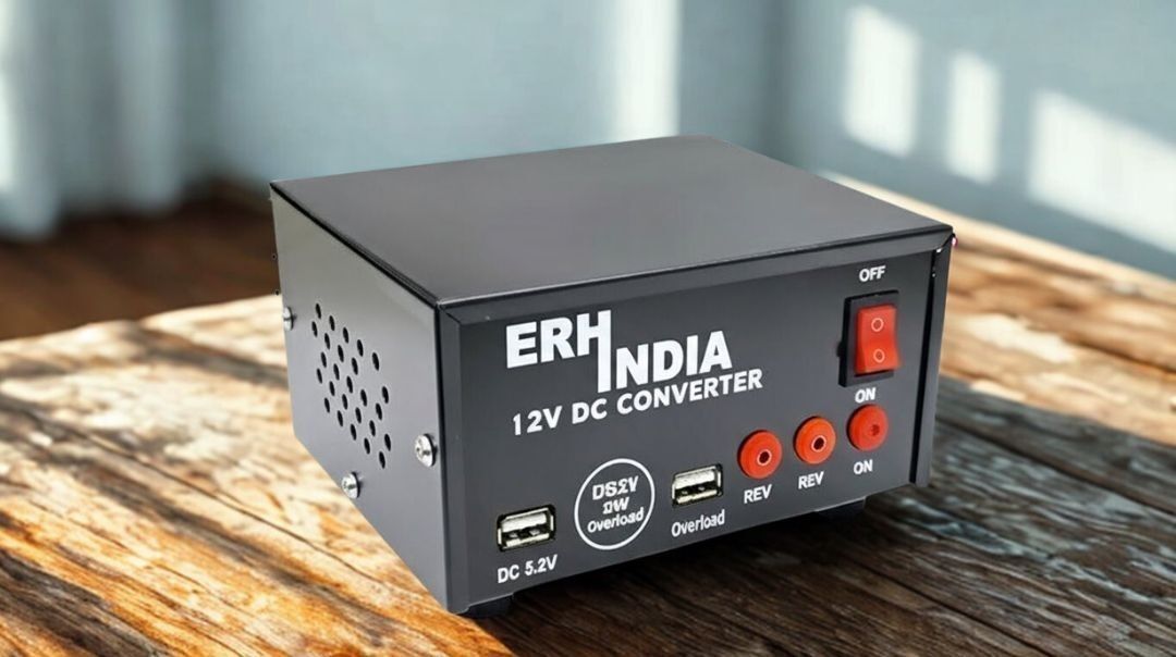 ERHIndia Solar Converter 12Volt DC to 220v AC Mini Inverter 200 Watt for CCTV LED TV etc. Combo Set-image-36