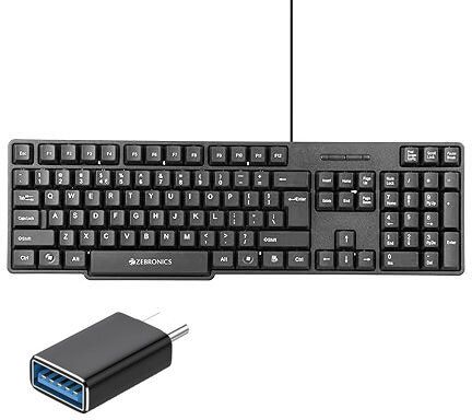 ZEBRONICS Wired Keyboard, C-OTG. (Set of 2) Combo Set-picture-43