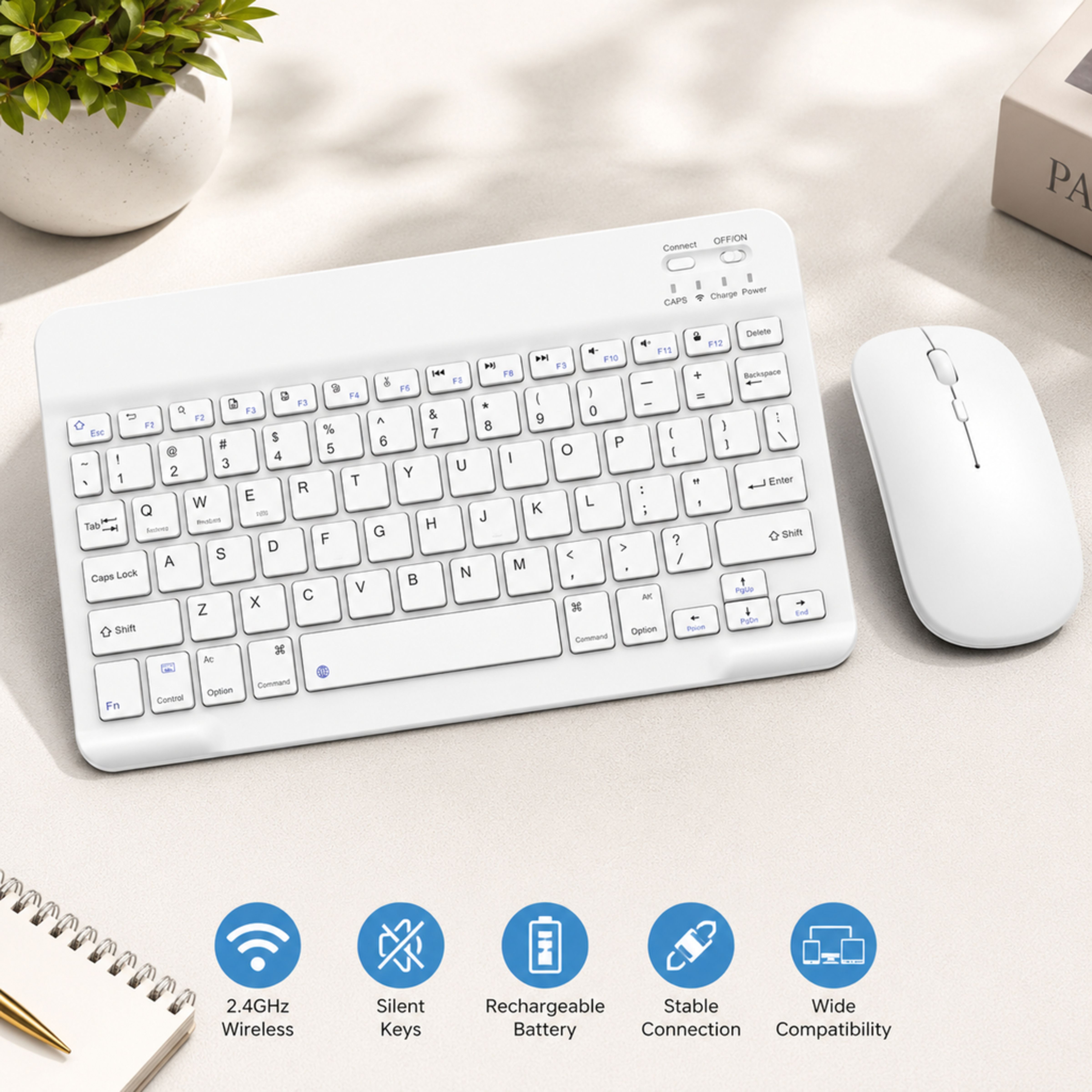 SATNAM Bluetooth Keyboard Mouse Combo| Travel Friendly Combo Set-picture-31