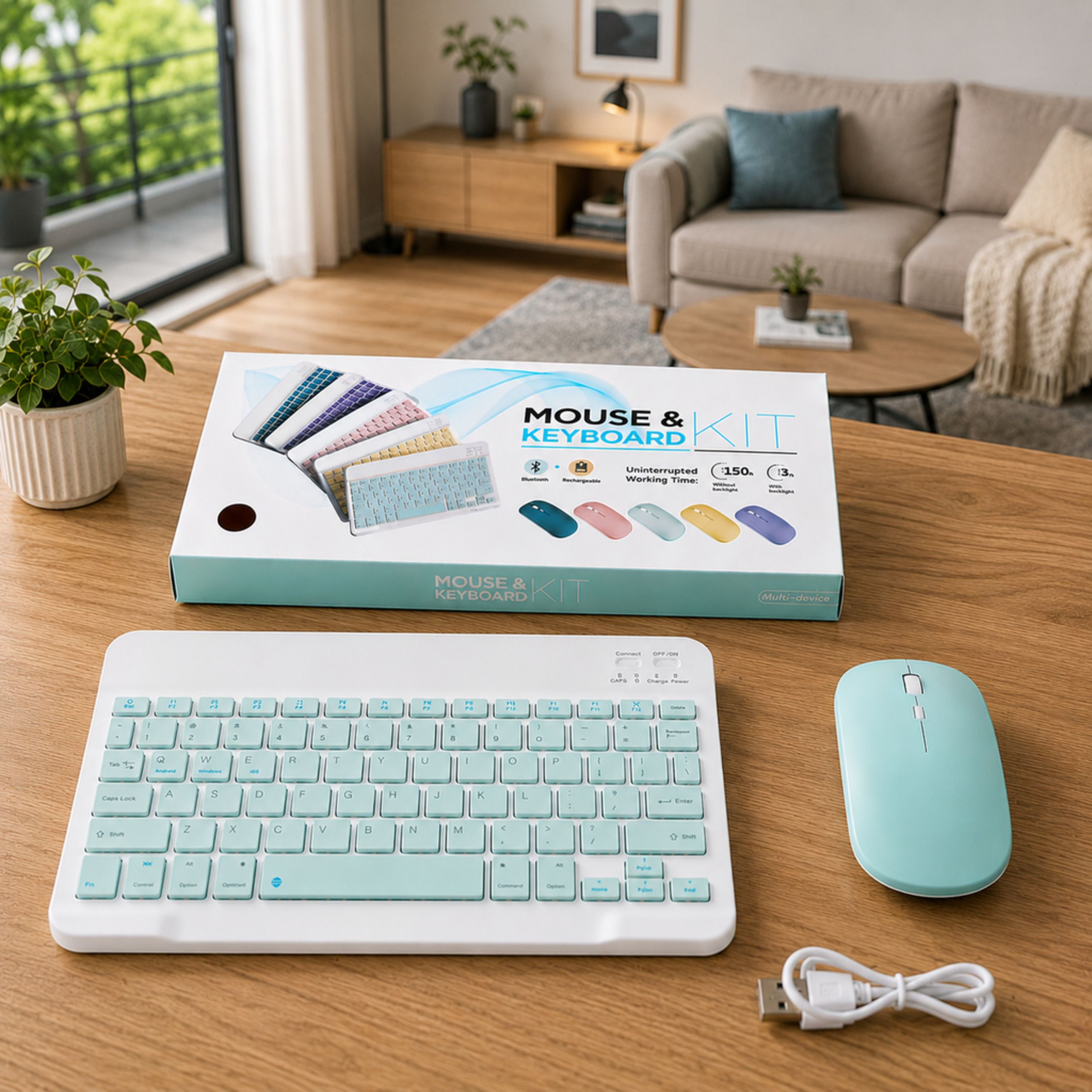 SATNAM Bluetooth Keyboard and Mouse Kit | Long Battery Life Combo Set-picture-34