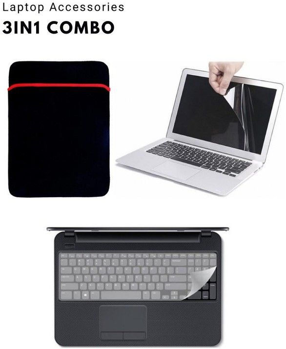 I-Birds Enterprises 3 IN 1 Combo Laptop Sleeve, Screen Gaurd, Key Guard for all 15.6 inch Laptop Combo Set-image-4