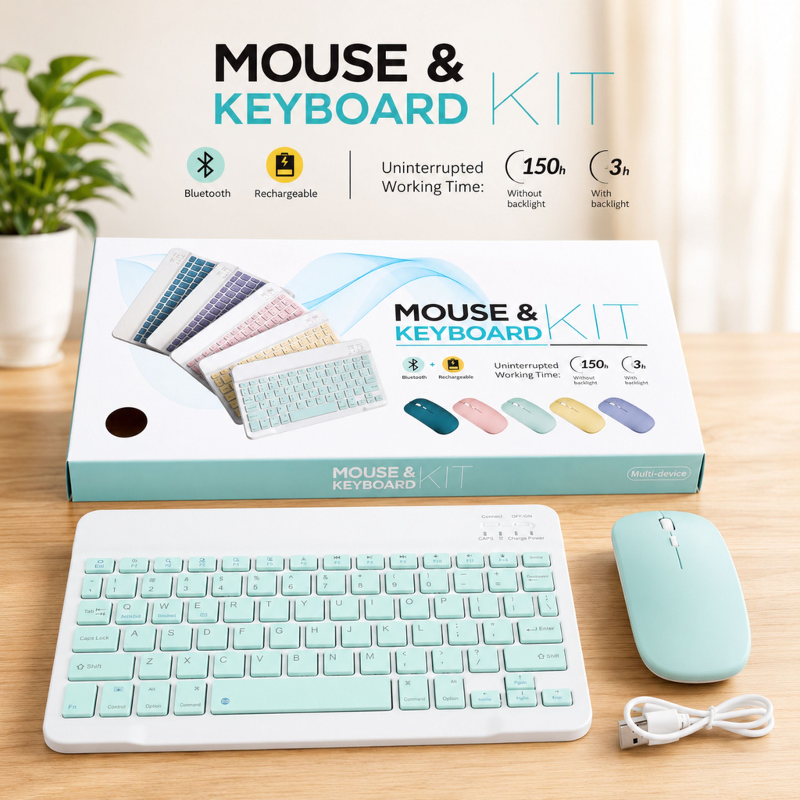 SATNAM Bluetooth Keyboard and Mouse Kit | Office Use Combo Set-picture-26
