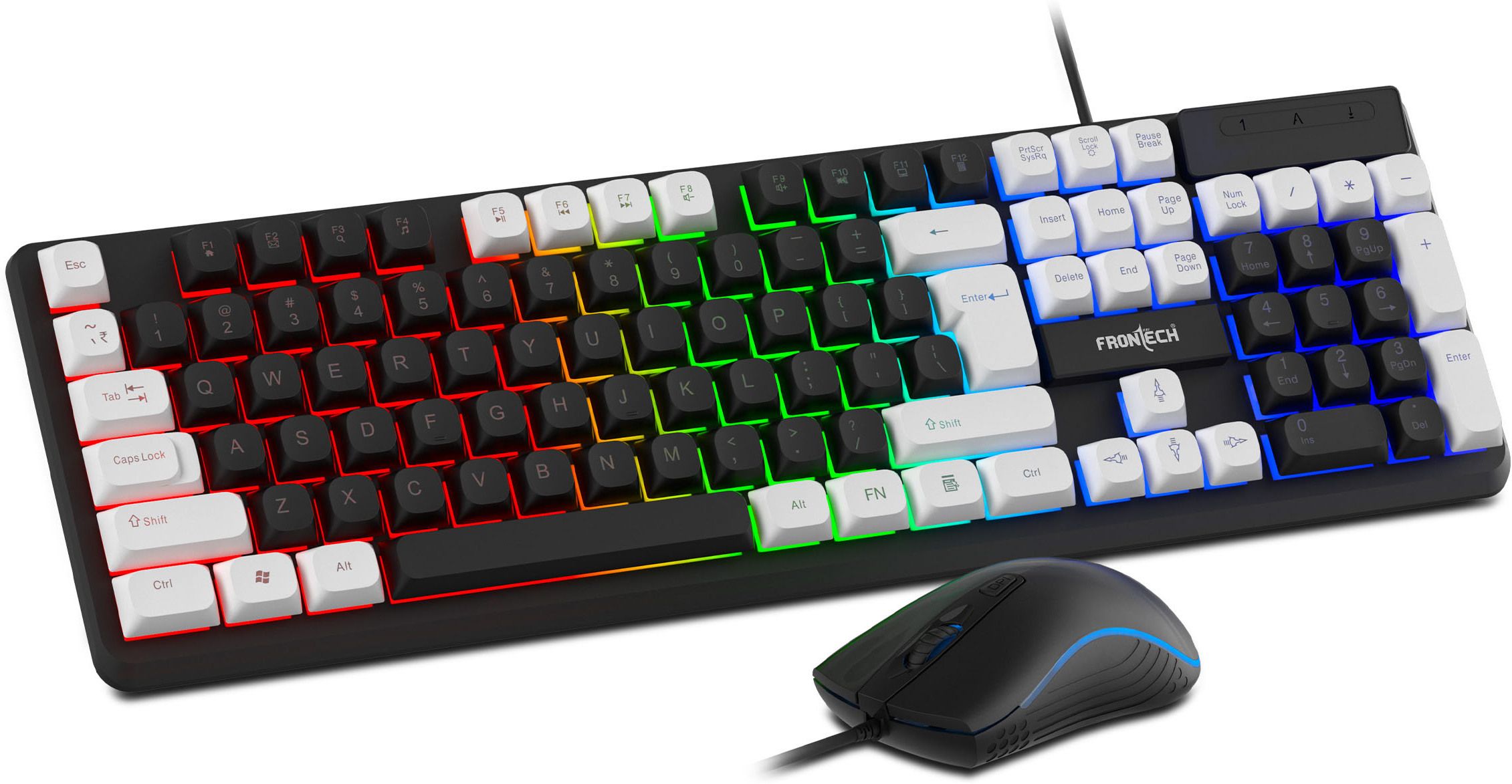 Frontech Quantum Striker Gaming Combo | Rainbow Backlit | 2400 DPI | 104 Keys | Combo Set-picture-15