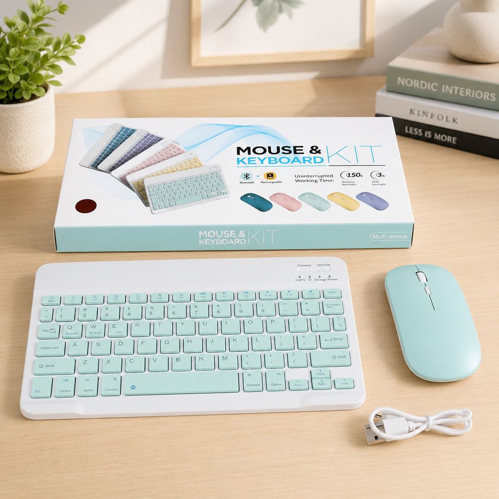 SATNAM Portable Wireless Keyboard Mouse Set | Long Battery Life Combo Set-picture-37