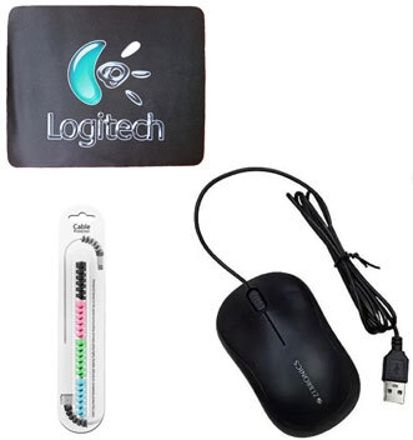 ZEBRONICS Wired Mouse, MousePad & Cable Protector(Set of 3) Combo Set-picture-26