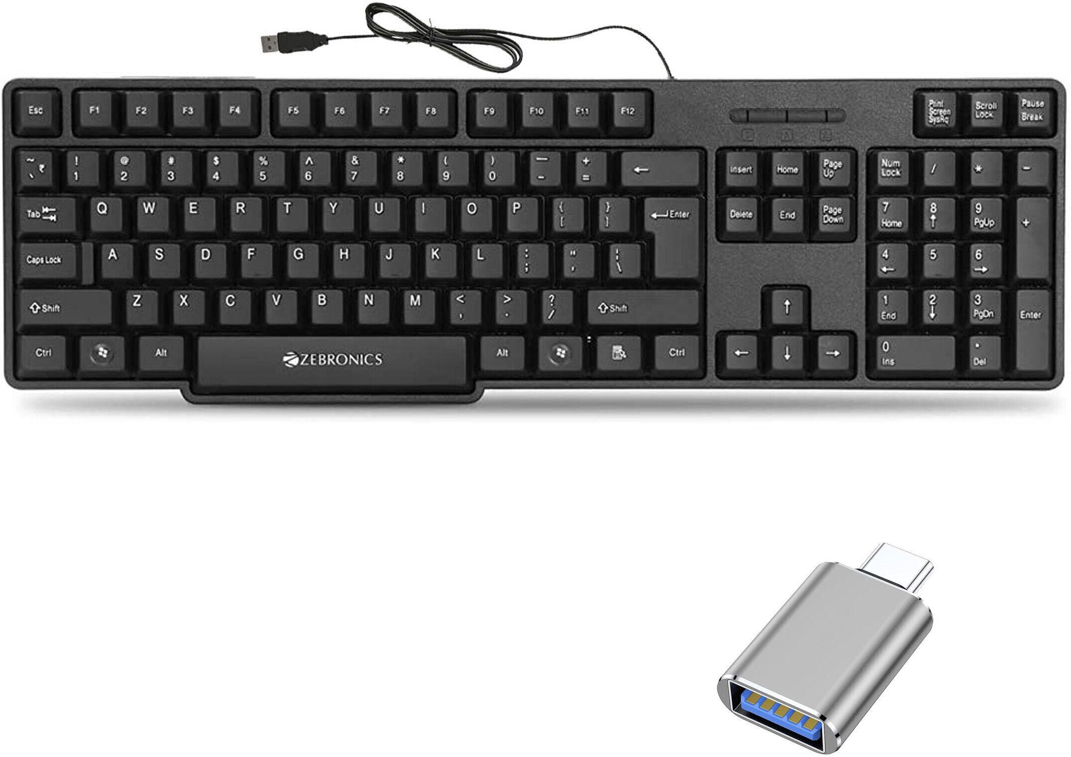 ZEBRONICS K20 Keyboard, C-OTG (Set - 2) Combo Set-picture-25