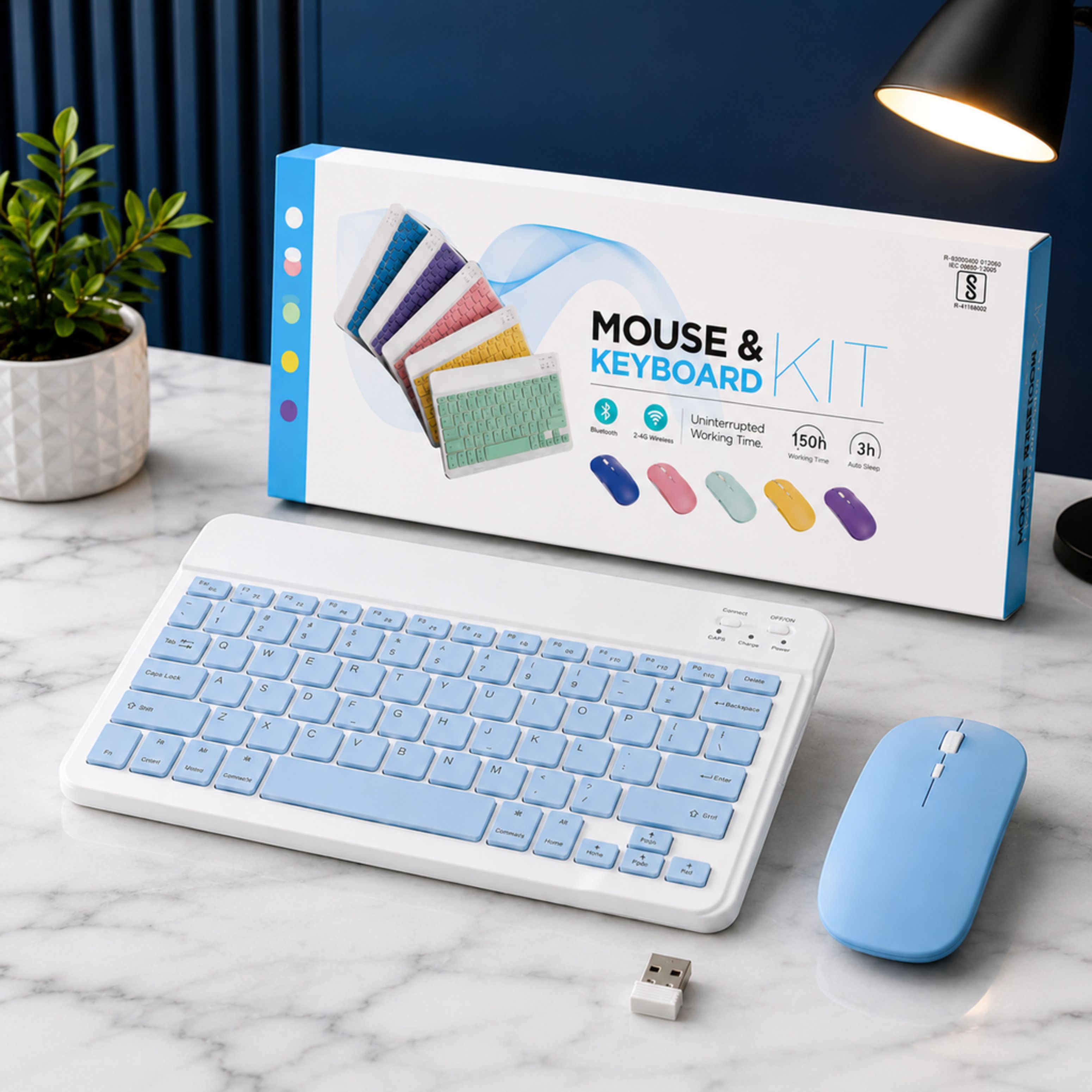 SATNAM Bluetooth Wireless Keyboard Mouse Set | Noise-Free Keys Combo Set-picture-17