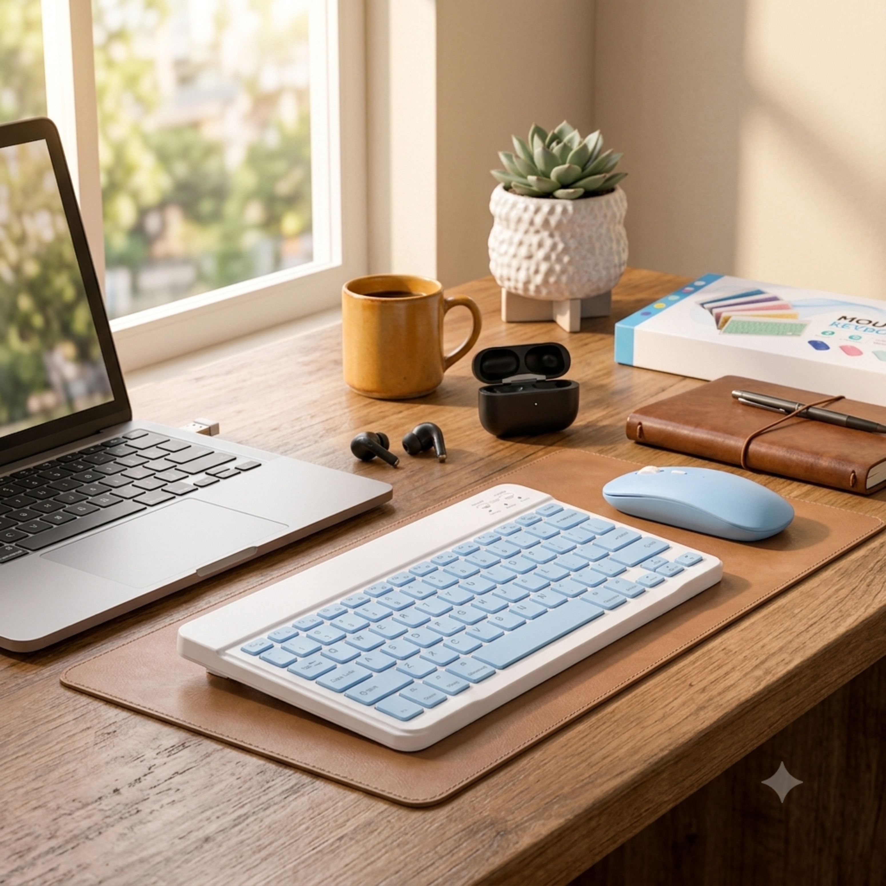 SATNAM Bluetooth Wireless Keyboard Mouse Set | Silent Click Combo Set-image-35
