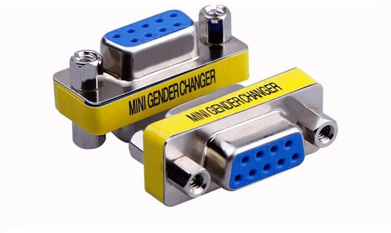 fdealz DB9 9 Pin RS-232 Serial Female to Female Cable Coupler Adapter 2pcs Combo Set-image-29