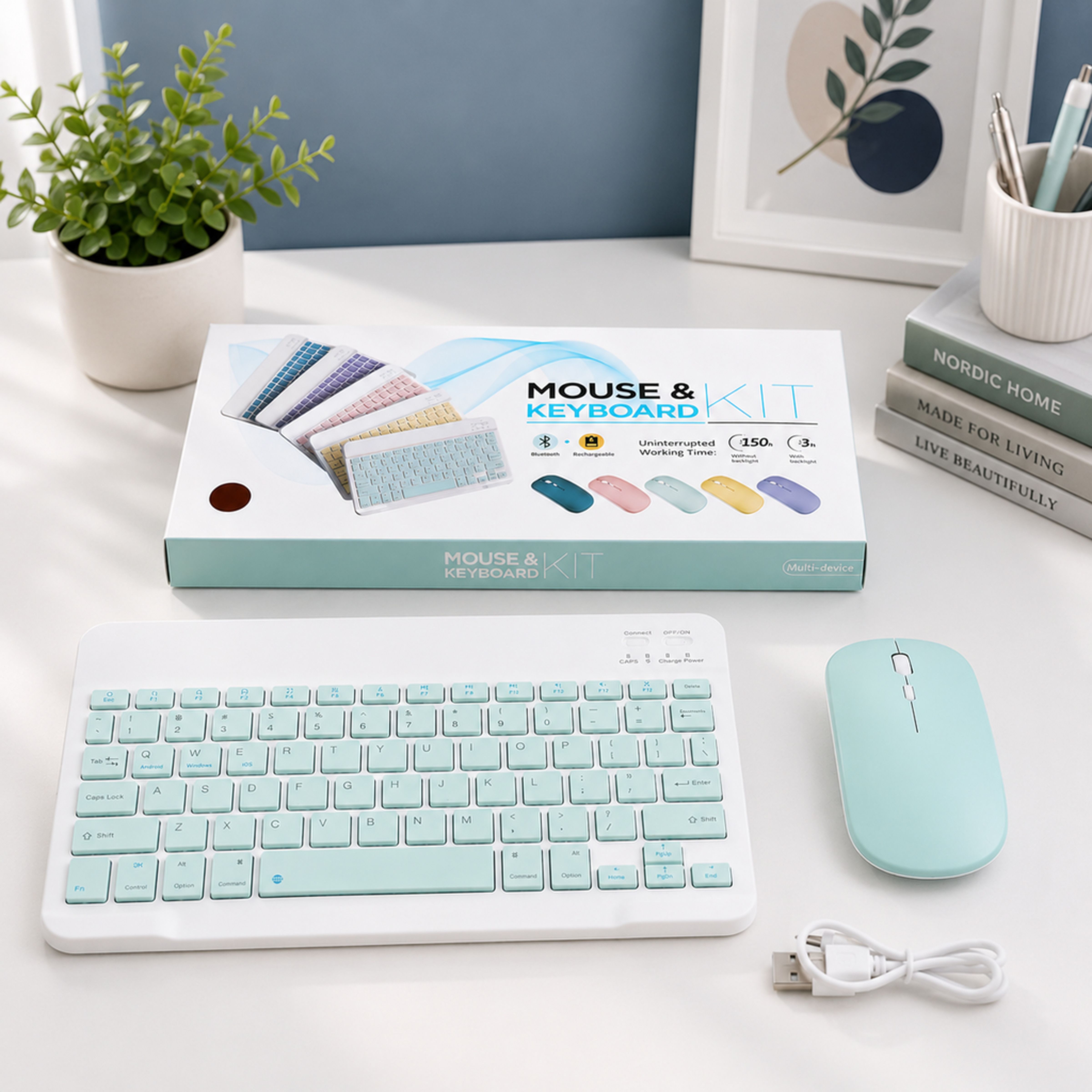 SATNAM Bluetooth Keyboard Mouse Combo| Universal Wireless Combo Set-picture-36