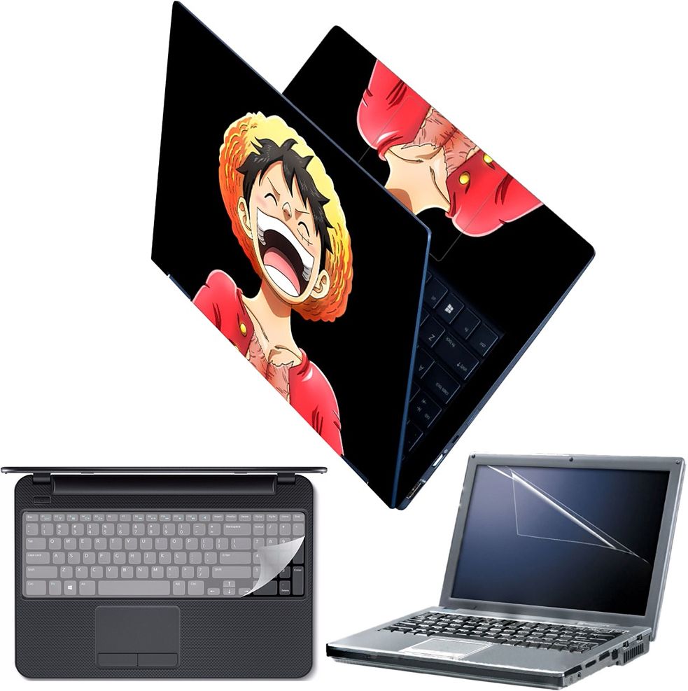 FineArts Full Body Laptop Skin with Screen Guard and Key Guard - Anime Luffy Laughing Combo Set-image-24