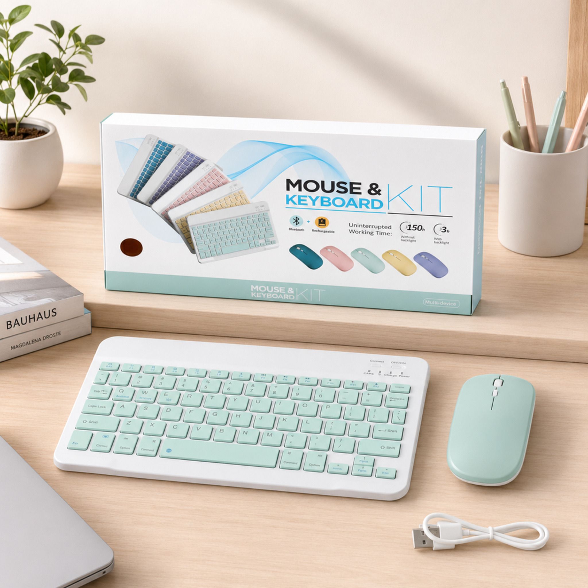 SATNAM Ultra Slim Wireless Keyboard Mouse Set | Home Office Combo Set-picture-15
