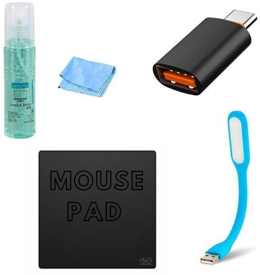 Adefex Premium Tech Bundle High-Speed Type-c OTG, USB Led Light | Mouse Pad & Cleaner Combo Set-image-45