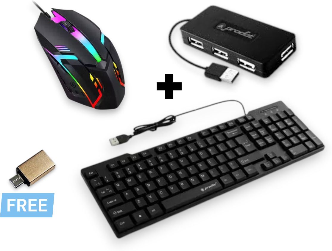 PRODOT FEEL PRO KEYBOARD, PLAY PLUS HUB, RGB GAMING MOUSE Combo Set-picture-15
