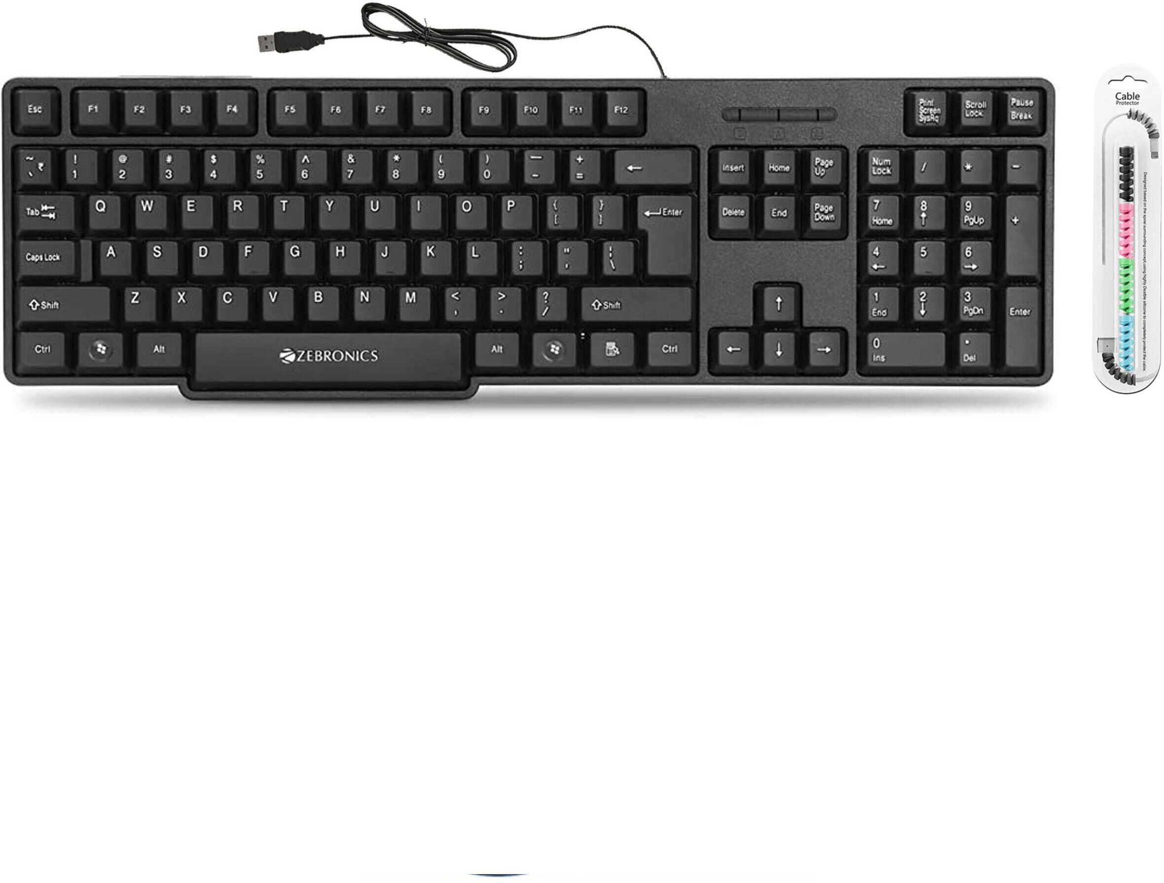Mophonics Wired K20 Keyboard, and Cable Protector (Set of 2) Combo Set-picture-18