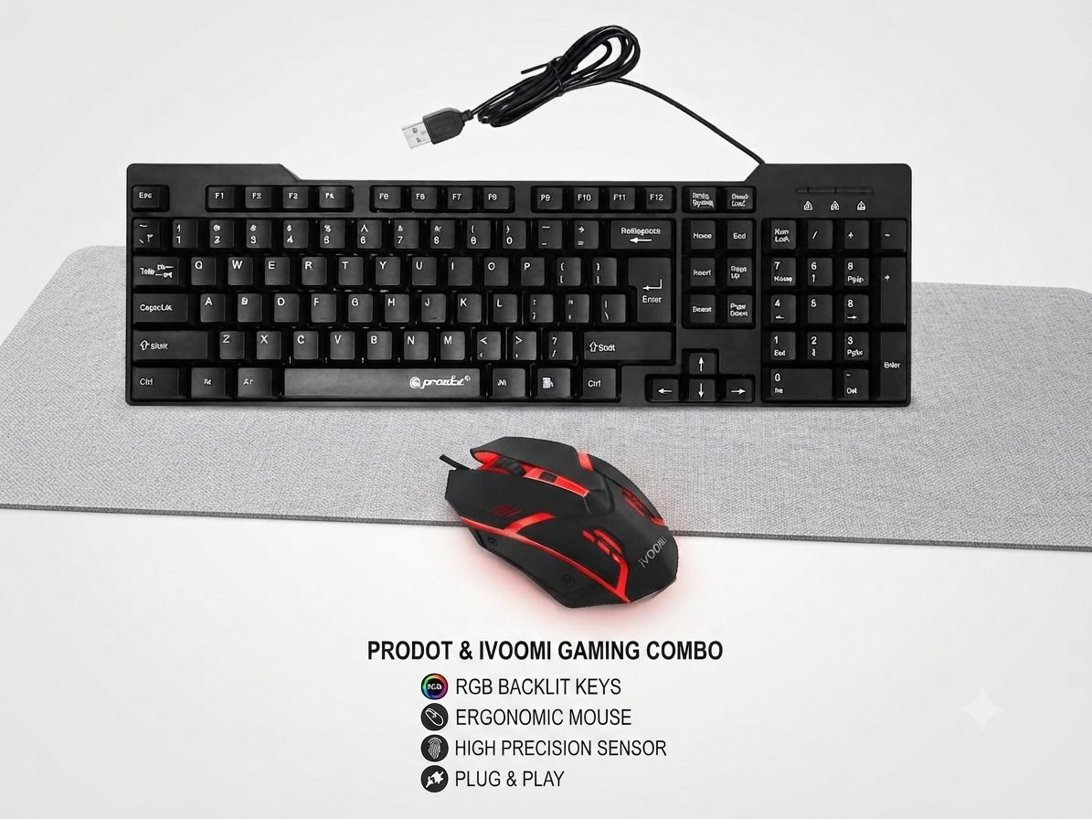 PRODOT SET OF 2 FOR GAMING, FEEL KEYBOARD & RGB GAMING MOUSE Combo Set-picture-39