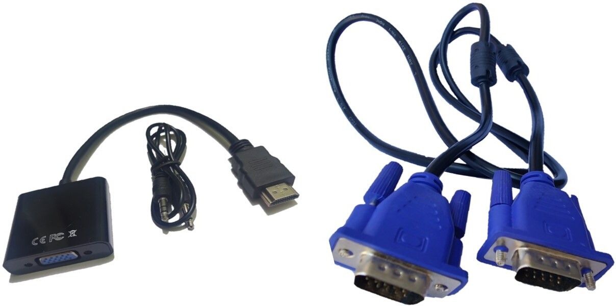 ANJO HDMI to VGA Converter With Aux (Black) & VGA Cable 1.5 Meter 2 in 1 Combo Set-image-35