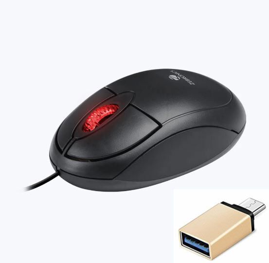 ZEBRONICS Wired Rise Mouse, C-OTG (Set of 2) Combo Set-image-34