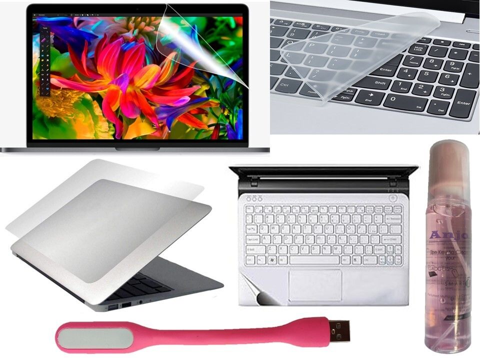 ANJO Combo 15.6 inch Laptop Screen Guard, Keyguard, Laptop Skin, Gadget Cleaner & LED Combo Set-picture-48