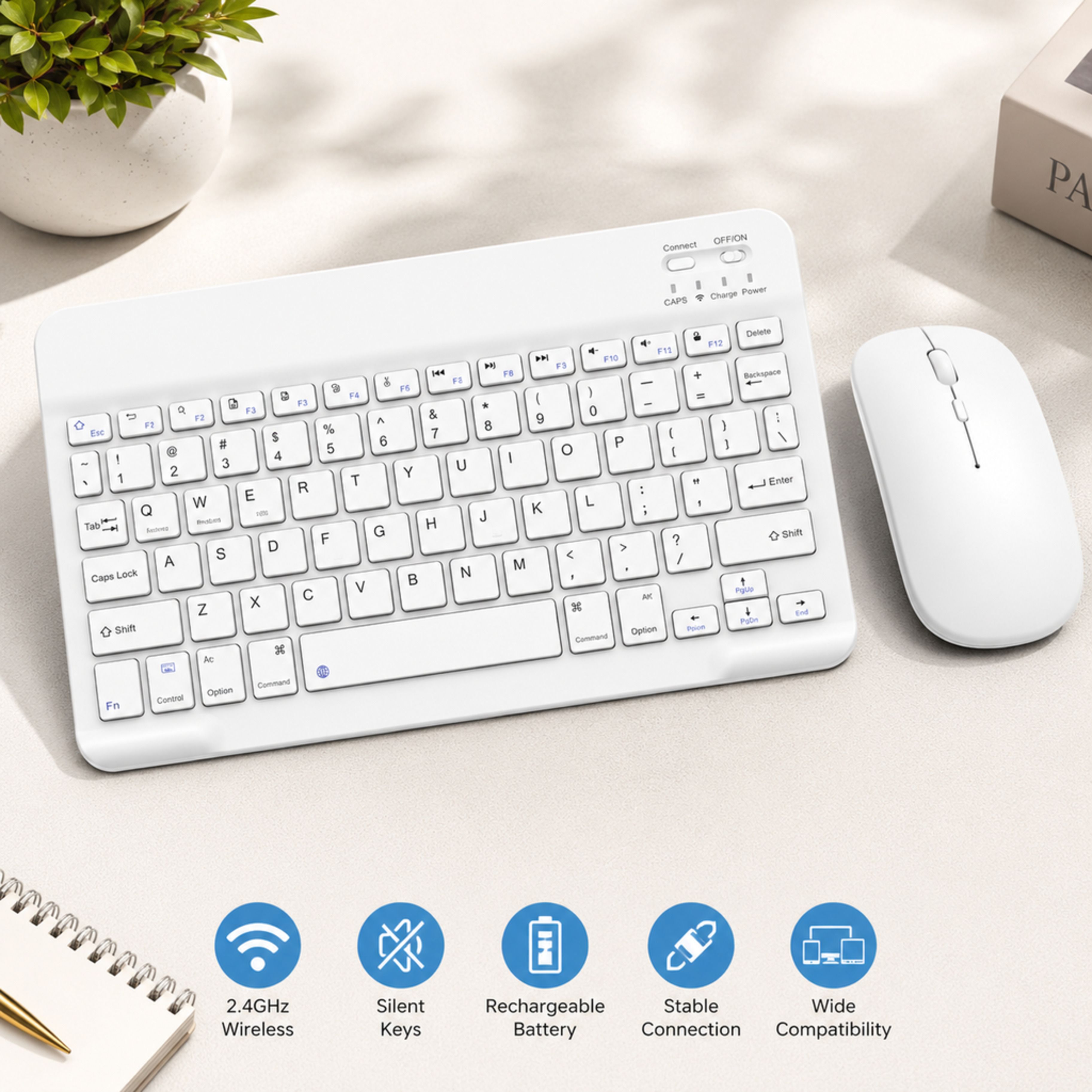 SATNAM Wireless Wireless Keyboard Mouse Set | Silent Click Combo Set-picture-17