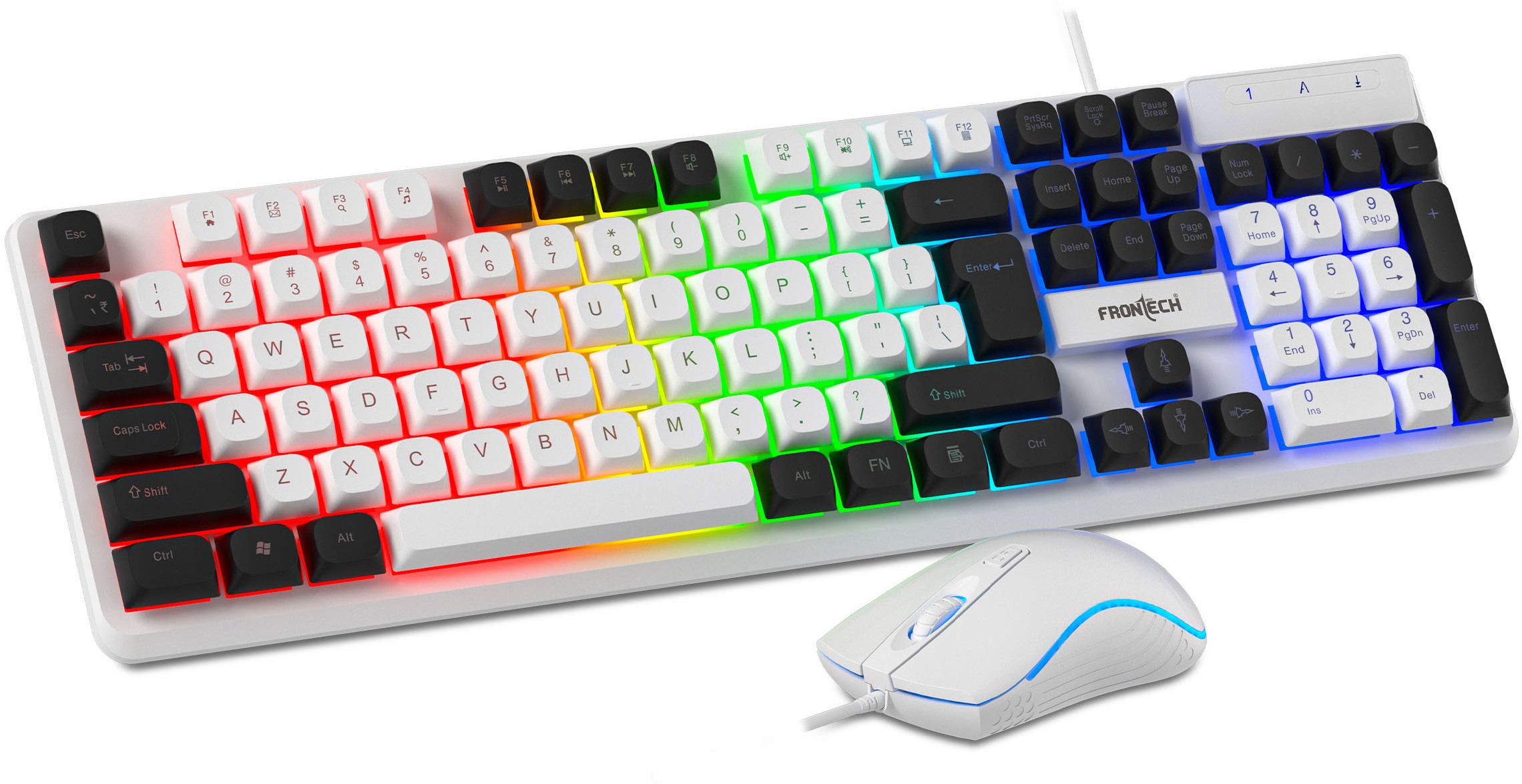 Frontech Quantum Striker Gaming Combo | Rainbow Backlit | 2400 DPI | 104 Keys | Combo Set-picture-12