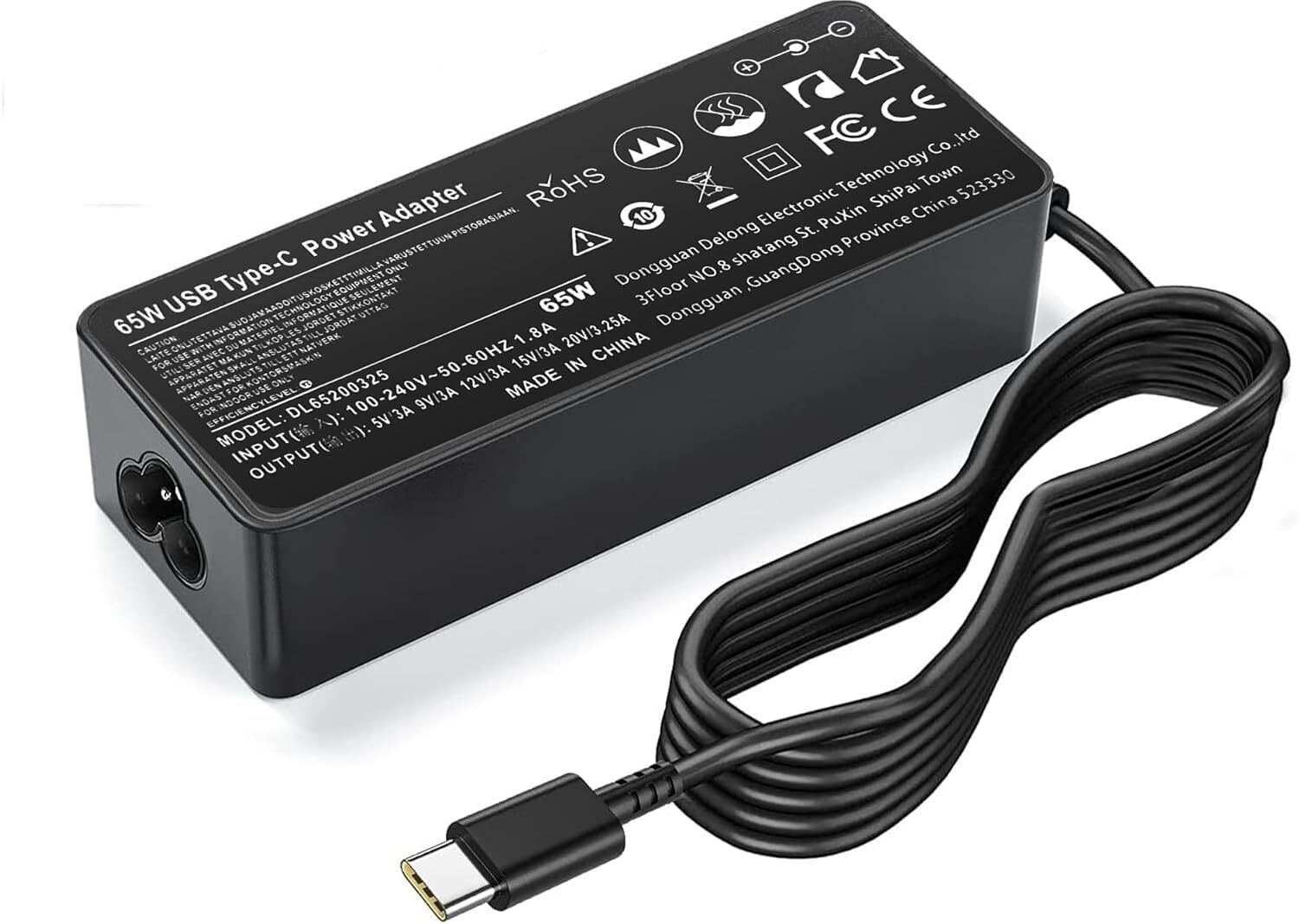 S-voice sparrow voice 65W USB C Laptop Charger Latitude 3420 5440 5340 5330 5320 5420 5430 5290 5520- 65 W Adapter-picture-16