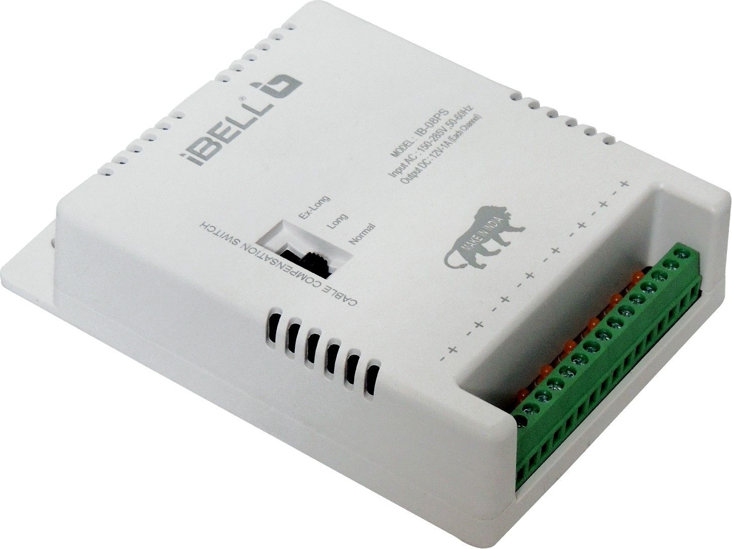 iBELL CP808 CCTV SMPS, 8 Channel, 150-285 V, Power Supply Adapter upto 8 CCTV Cameras 54 W Adapter-image-42