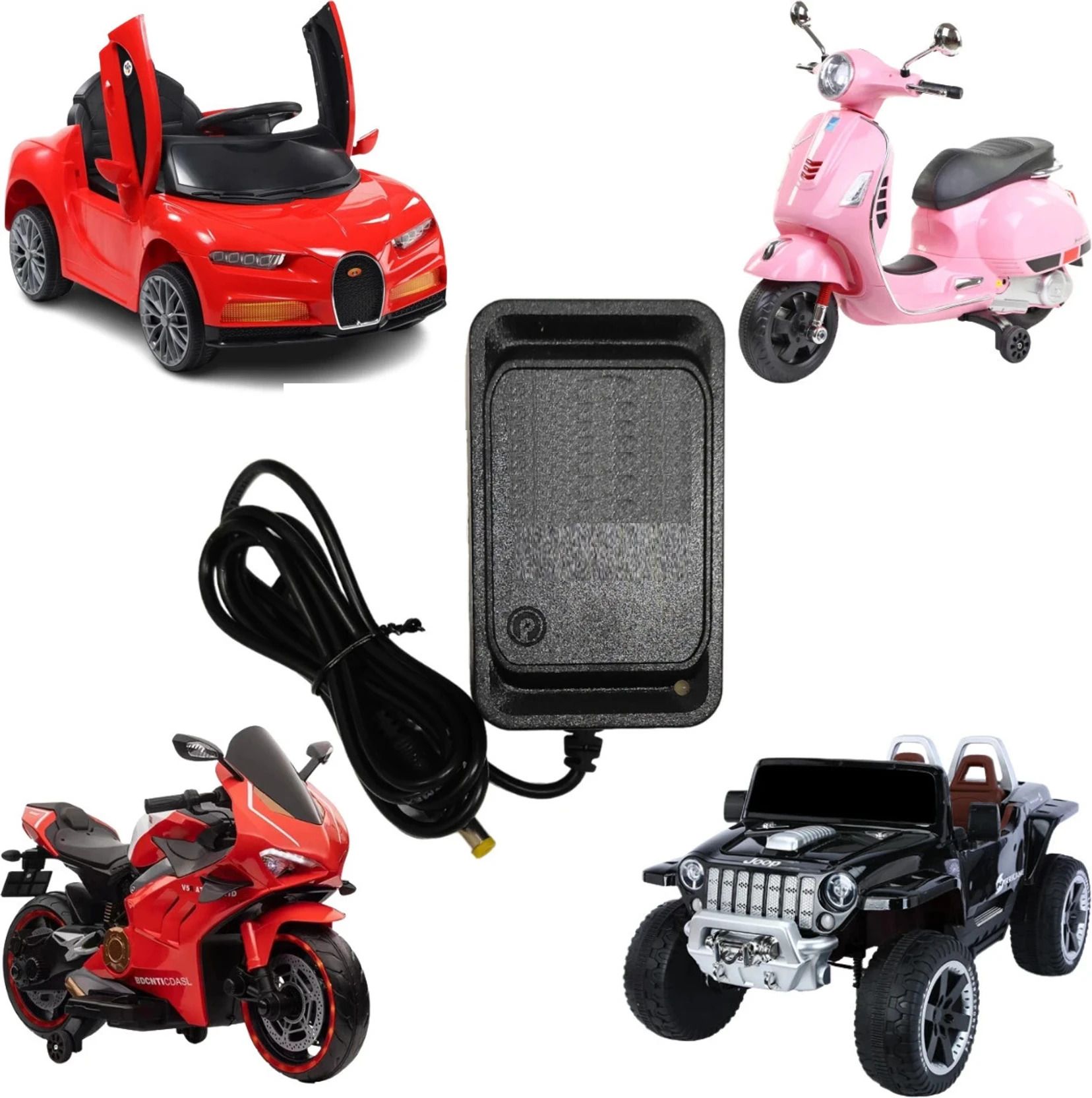 balrama 12V Charger Adapter for Kids’ Electric Ride-On Car, Bike, or Jeep + Auto Cut-Off Power Supply Electronic Hobby Kit-picture-18