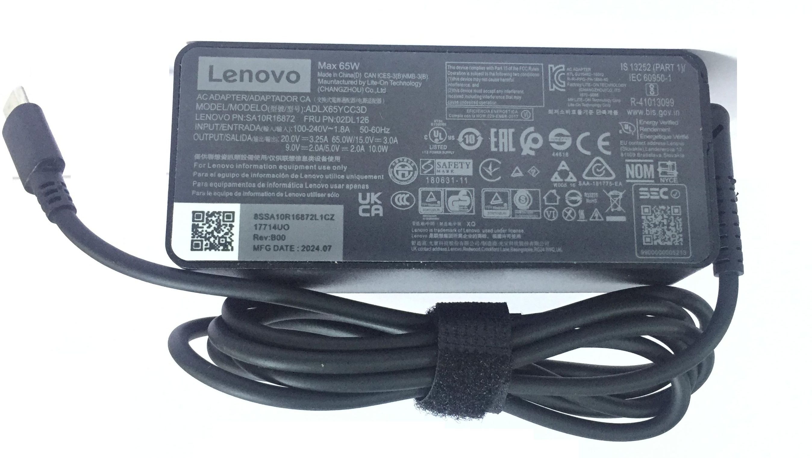 Lenovo 65W USB Type-C Adapter For ThinkPad T480 (20L5) ThinkPad T480s (20L7) 65 W Adapter-image-25