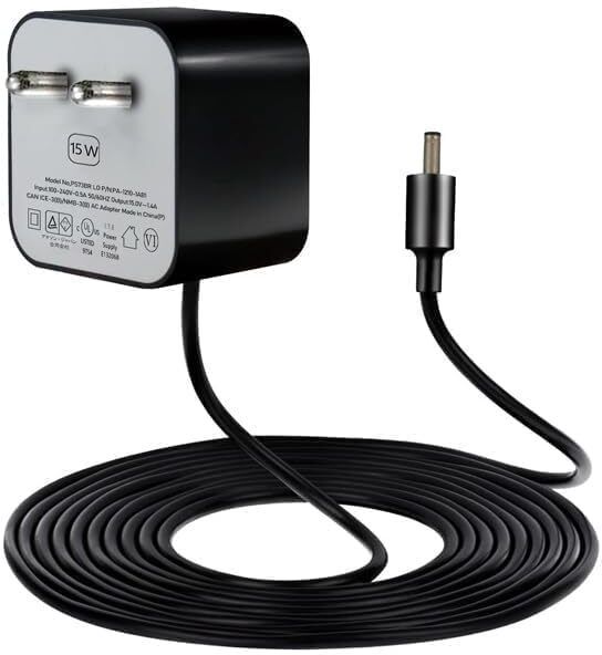 Carecase Adapter 15W 12V Compatible for Amazon Alexa Echo Dot 3rd gen and 4th gen (black) 15 W Adapter-image-1