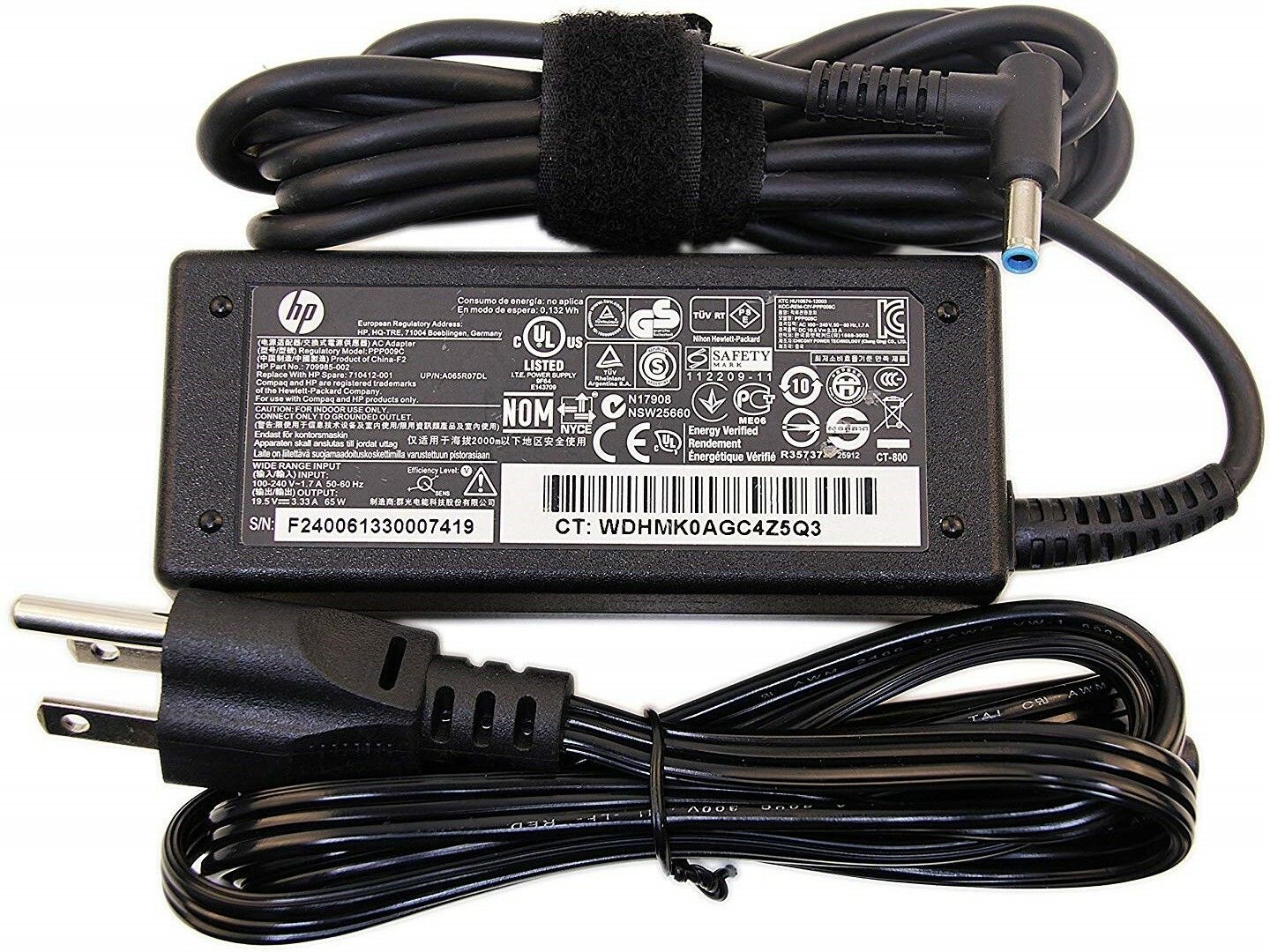 HP ( Blue Pin ) Original Laptop Charger 19.5V 3.33A 65W 65 W Adapter-image-12