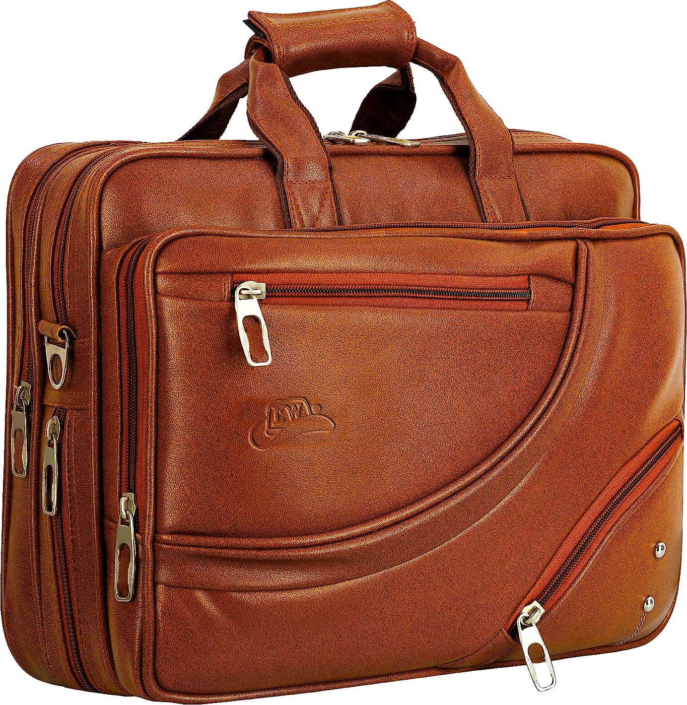 leather world 16 inch Expandable Laptop Messenger Bag-picture-8