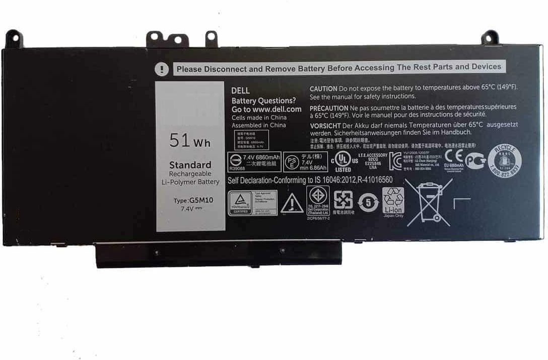 SOLUTIONS-365 Compatible G5M10 battery for Dell Latitude E5450 E5470 E5550 4 Cell Laptop Battery-image-45