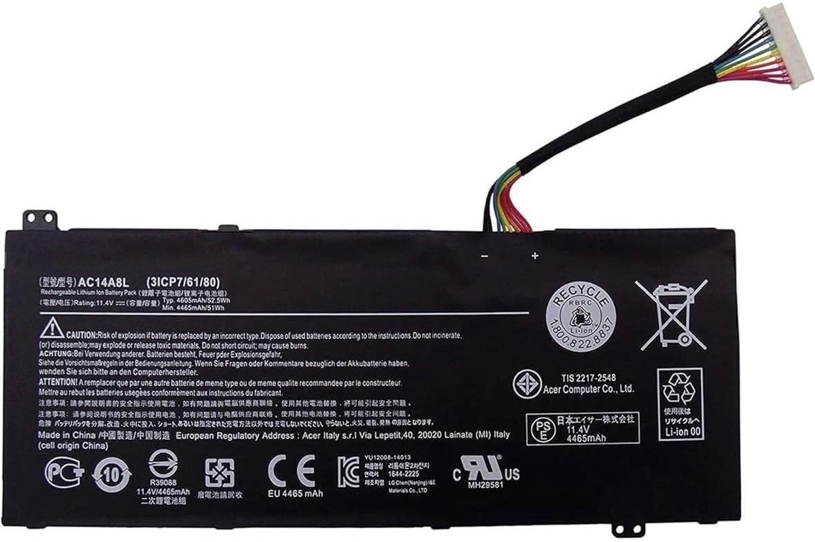 HEIGER AC14A8L Laptop Battery Compatible for ACER V15 Nitro Aspire VN7-571 VN7-591 VN7-571G VN7-791G VN7-591G-77A9 VN7-791 Series AC14A8L(3ICP7/61/80) Laptop Battery 3 Cell Laptop Battery-image-20
