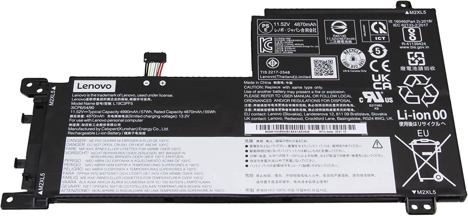 Lenovo L19M3PF6 L19C3PF5 – 3-Cell, 11.25V, 45Wh | Compatible with IdeaPad 3-14IML05, 3-15IML05, 3-14IIL05, 3-15IIL05, 3-17IML05 Series 3 Cell Laptop Battery-image-42
